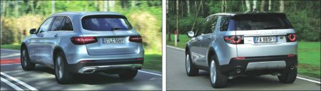 ��������� ����� Land Rover � ����� Mercedes GLC